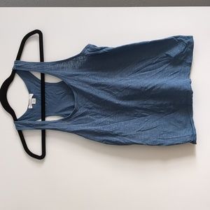 Blue racerback tank top